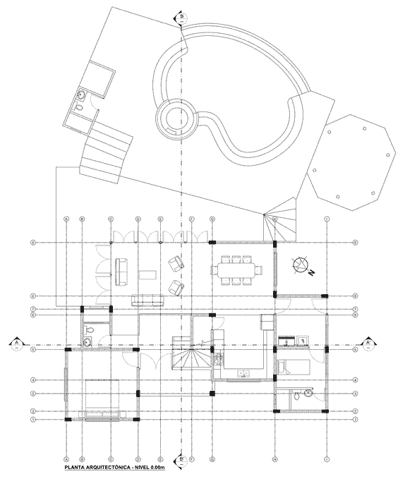 CONCEPTO DE CASA DE PLAYA PLANTA BAJA